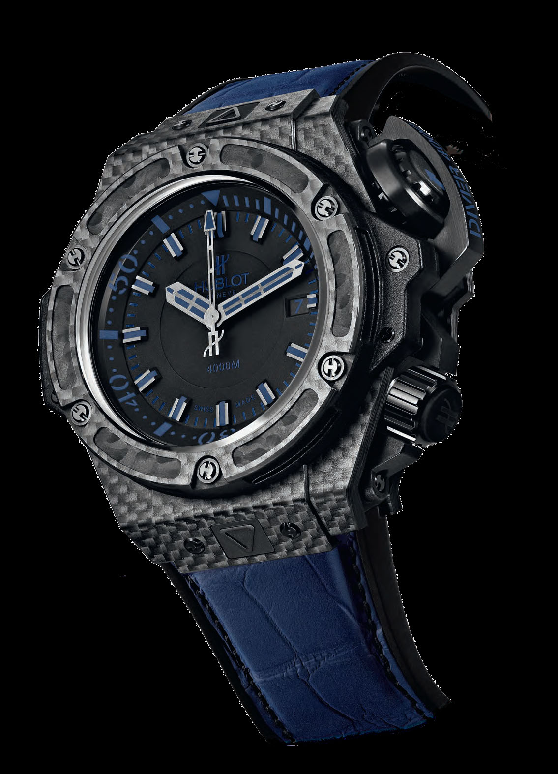 replica Hublot King Power OCEANOGRAPHIC 4000 all black blue Limited edition 500 731.QX.1190.gr.ABB12 watches